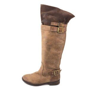 Sixty Seven Brown Leather OTK Tall Riding Boots EUR 37